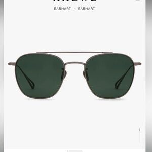 Krewe Earhart Matte Gunmetal Titanium Polarized Sunglasses. Brand New!
